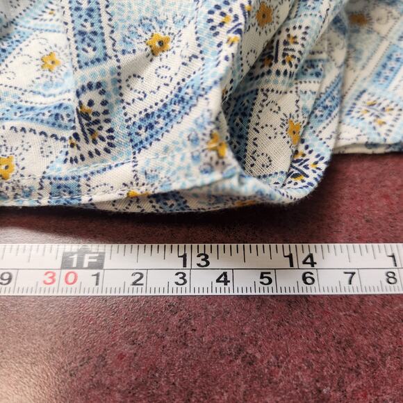 Vintage Retro JC Pennys Pajama Set Notch Collar Mens Medium No Iron Blue 70s - Picture 7 of 16